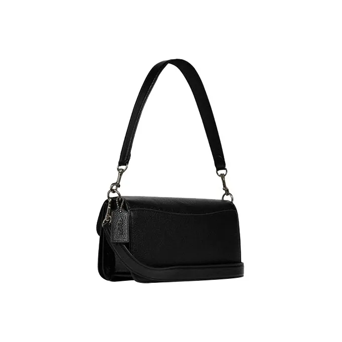 COACH Cow Leather With Sheepskin Leather Portable Crossbody Bag Shoulder Bag Women's Gray Copper & Black-1