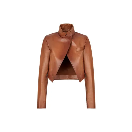 FENDI Cropped Coats Women's Cinnamon