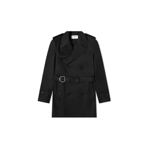 SAINT LAURENT Trench Coats Men Black