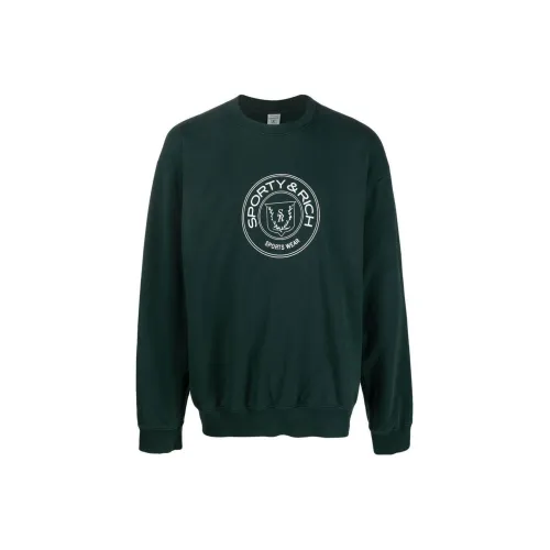 SPORTY & RICH Logo-print Crew Neck Jumper