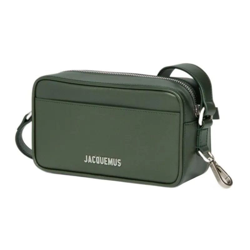 Jacquemus Smooth Calf Leather Handheld Shoulder Bag Crossbody Bag Men's Dark Green-1