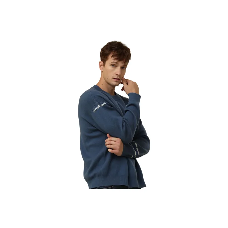 Loose Fit Sweater International Beige Blue Unisex-4