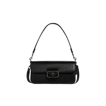 COACH Cow Leather With Sheepskin Leather Portable Crossbody Bag Shoulder Bag Women's Gray Copper & Black