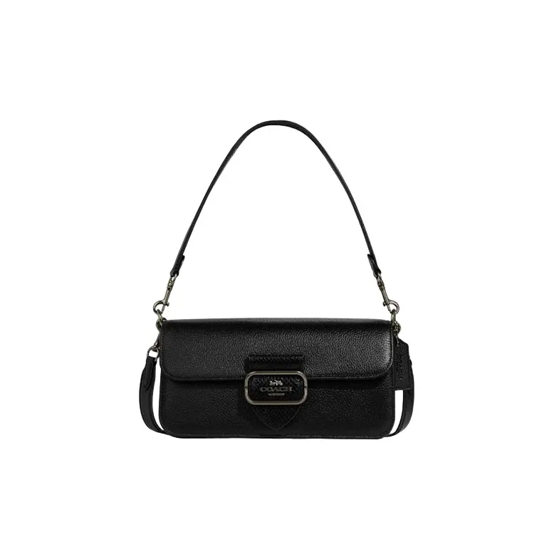 COACH Cow Leather With Sheepskin Leather Portable Crossbody Bag Shoulder Bag Women's Gray Copper & Black-0