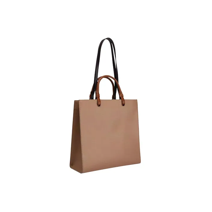 Furla Leather Tote Bag Shopping Bag Shoulder Bag Handbag Large Size Women's Taupe & Jasper-2