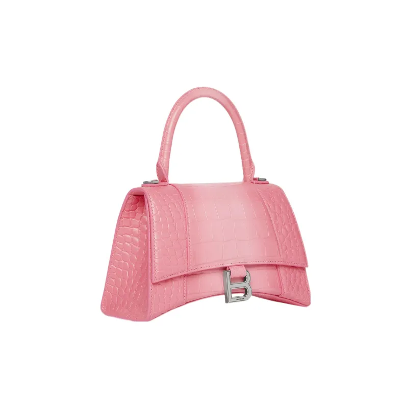 Balenciaga Hourglass Calfskin Hourglass Bag, Shoulder Bag, Crossbody Bag, Handbag Trumpets Women's Pink-2