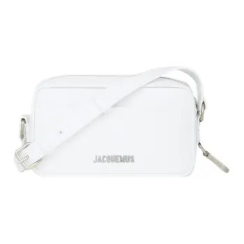 Jacquemus Smooth Calf Leather Handheld Shoulder Bag Crossbody Bag Men's White
