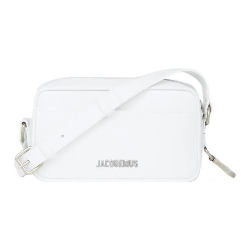Jacquemus Smooth Calf Leather Handheld Shoulder Bag Crossbody Bag Men's White-0