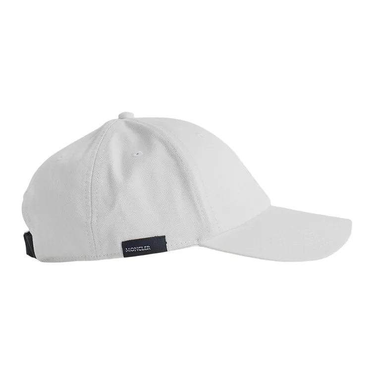 Moncler Cotton Baseball Caps Unisex White-1