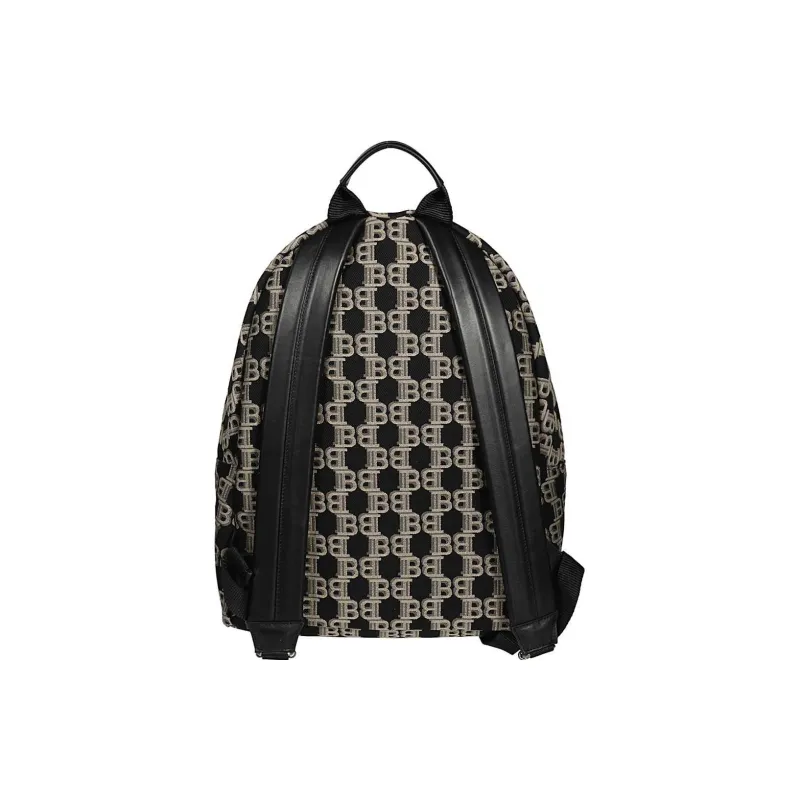 BALMAIN Leather Backpack Unisex Black-1