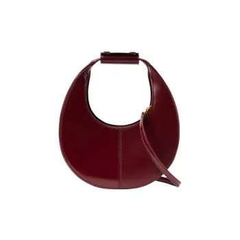 Staud Cow Leather Crescent Bag Shoulder Bag Crossbody Bag Handbag Mini Women's Red