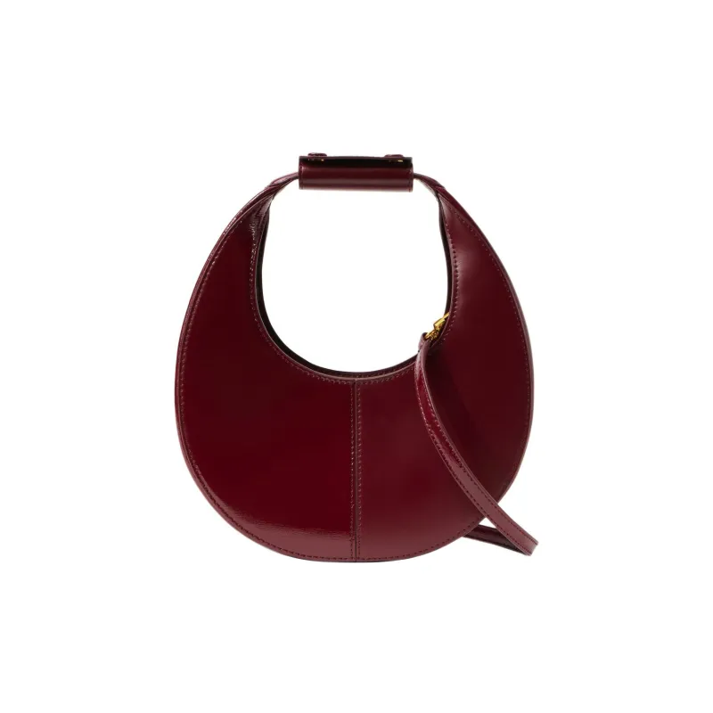 Staud Cow Leather Crescent Bag Shoulder Bag Crossbody Bag Handbag Mini Women's Red-0