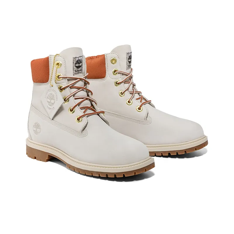 Timberland Heritage 6 Inch Waterproof Boots 'White Nubuck' Women's-4