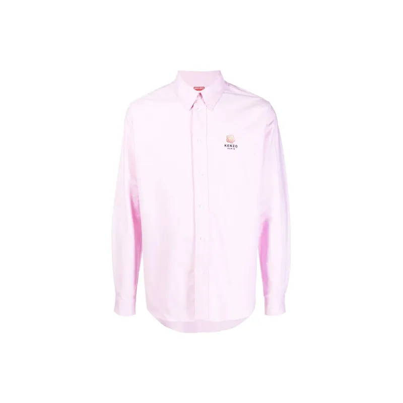 KENZO Boke Flower Series Shirts Men Pink-0