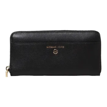 MICHAEL KORS Jet Set Charm Cow Leather Wallet Women's Black