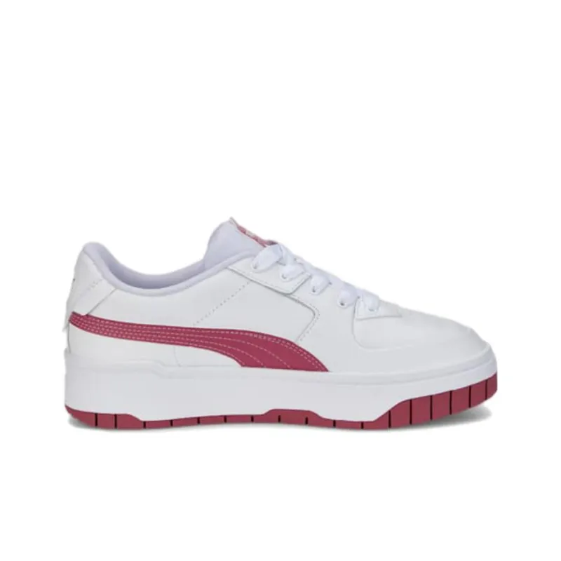 PUMA Cali Dream Leather Cushioning Wear-Resistant Low-Top Skateboard Shoes Women's Red White-1