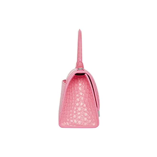 Balenciaga Hourglass Calfskin Hourglass Bag, Shoulder Bag, Crossbody Bag, Handbag Trumpets Women's Pink-3