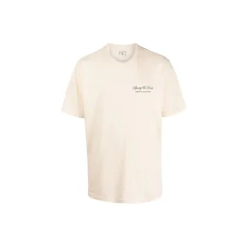 SPORTY & RICH Slogan print Cotton T Shirt