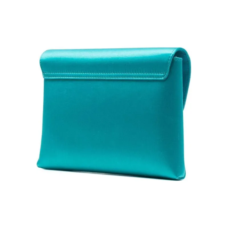 VERSACE La Medusa Viscose Envelope Bag One Shoulder Crossbody Clutches Women's Turquoise-1