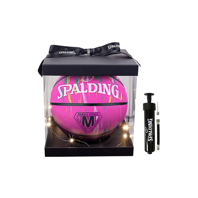 SPALDING Marble print Collection Rubber Basketball Stone Pink Size 7 Training-6