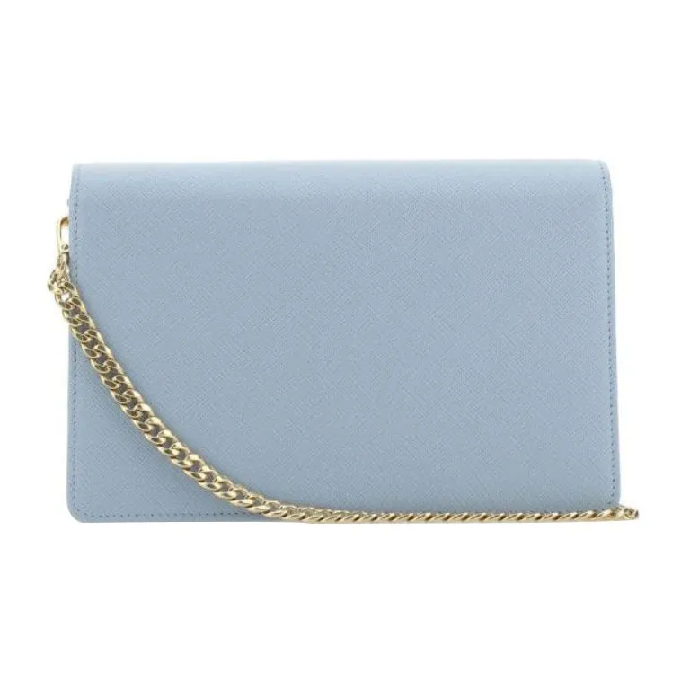 PRADA Leather Clutches Crossbody Bag Shoulder Bag Women's Light Blue-2