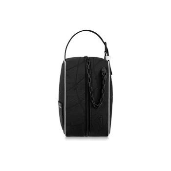 LOUIS VUITTON FIFA Collaboration Dopp Kit Calfskin Shoulder Bag Crossbody Bag Handbag Men's Black