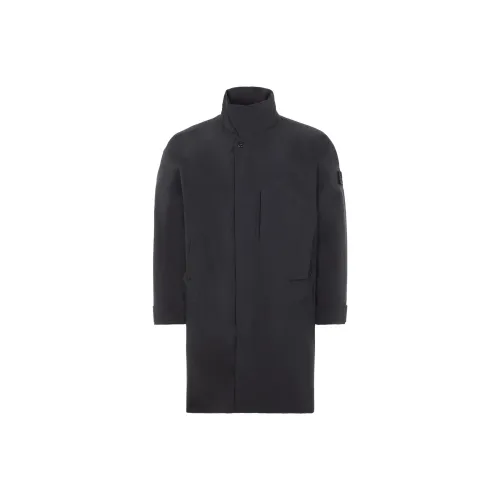 STONE ISLAND Trench Coats Men Black