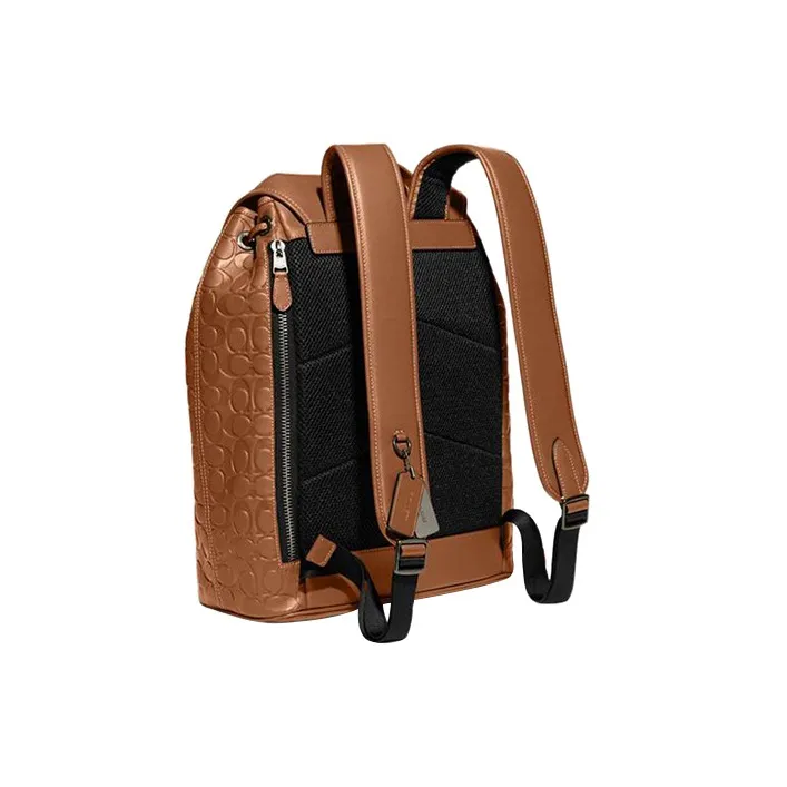 COACH Sullivan Cow Leather With Textile Backpack Large Size Men's Brown-1