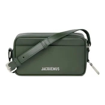Jacquemus Smooth Calf Leather Handheld Shoulder Bag Crossbody Bag Men's Dark Green