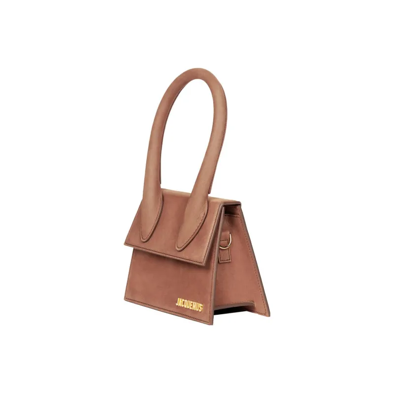 Jacquemus Cow Leather Shoulder Bag, Crossbody Bag, Handbag Women's Brown-1