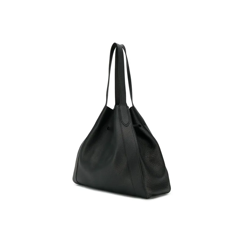 Mulberry Leather Tote Bag Shopping Bag Shoulder Bag Handbag Women's Black-1