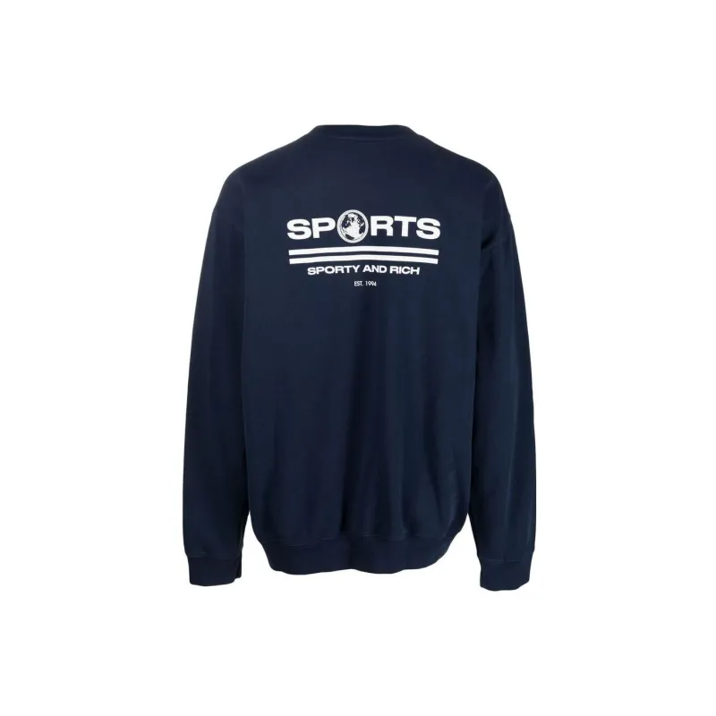 SPORTY & RICH Logo Printed Crewneck Sweatshirt-1