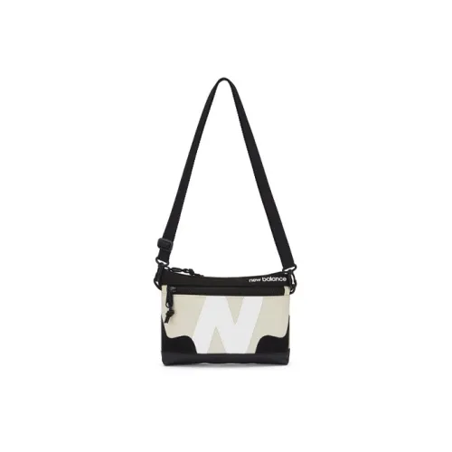 New Balance Synthetic Leather Sports Bag Shoulder Bag Crossbody Bag Regular Unisex Beige Yellow