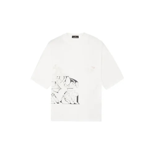 STONE ISLAND T-Shirts Men Natural White Color