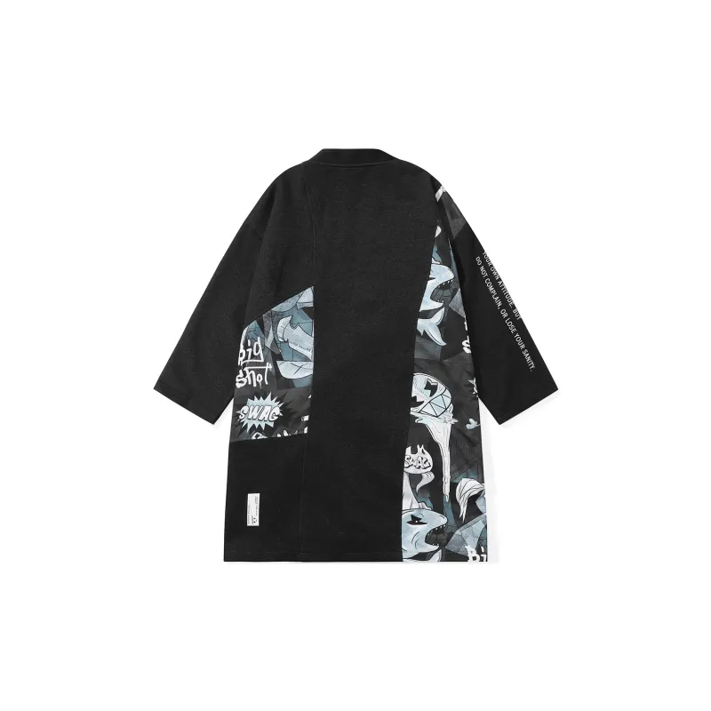 GENANX Trench Coat Unisex Black-1