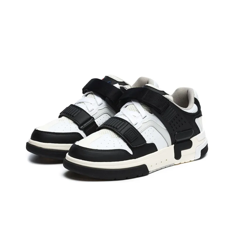 FILA DOPPIO Low Top Skateboard Shoes Men's Snow Black-2
