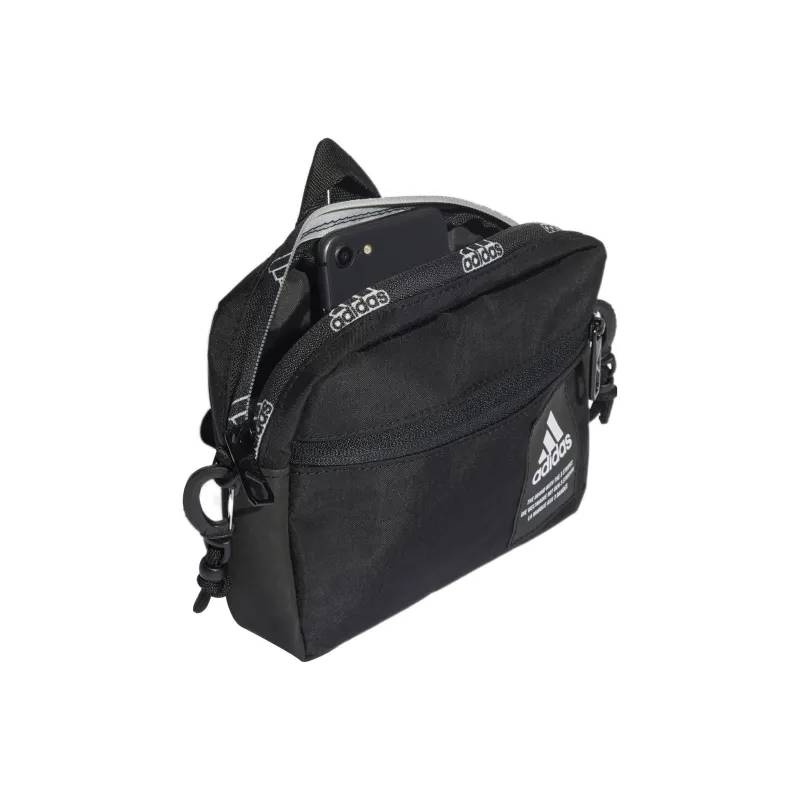 Adidas Nylon Fabric Handbag Shoulder Bag Crossbody Bag Regular Unisex Black-3