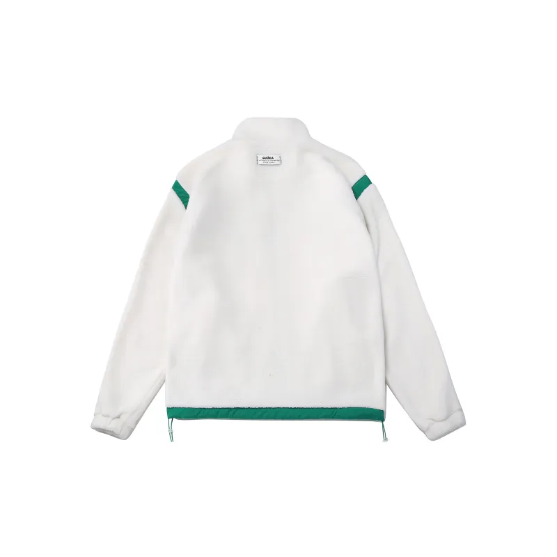 Guuka Velvet feel Coat Unisex White-1