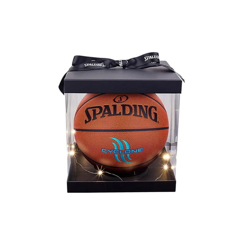 SPALDING Introductory Basketball Series PU Basketball Brown With Blue Text Size 7 Training Unisex-3