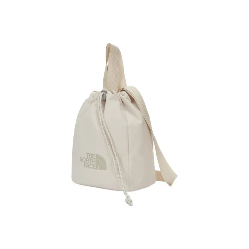 THE NORTH FACE Polyester Bucket Bag, Portable Crossbody Bag, Shoulder Bag Mini Unisex Ecru-1