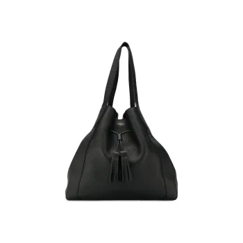 Mulberry Leather Tote Bag Shopping Bag Shoulder Bag Handbag Women's Black