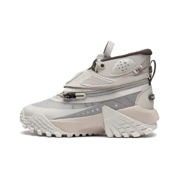 LiNing CF Lin Chuan Cushioned Slip Resistant Rebound High Top Sports Casual Shoes Women's White