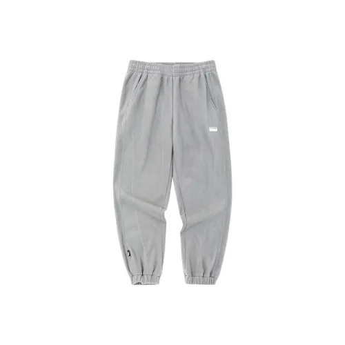 ANTA Life Collection Knitted Sweatpants Men Gray Khaki