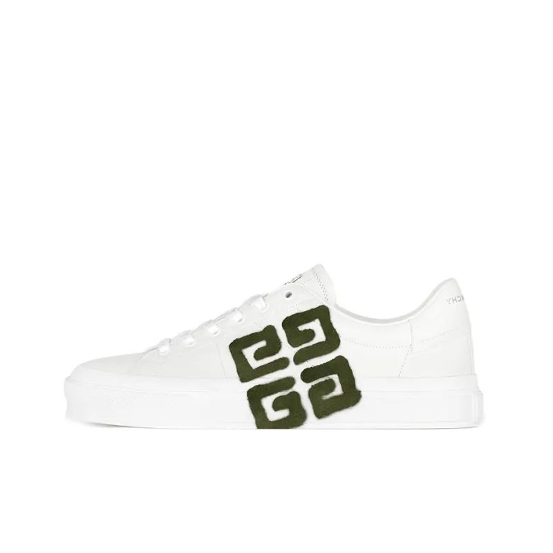Givenchy City Sport Low Top Stylish Skateboarding Shoes Men's White Green-0