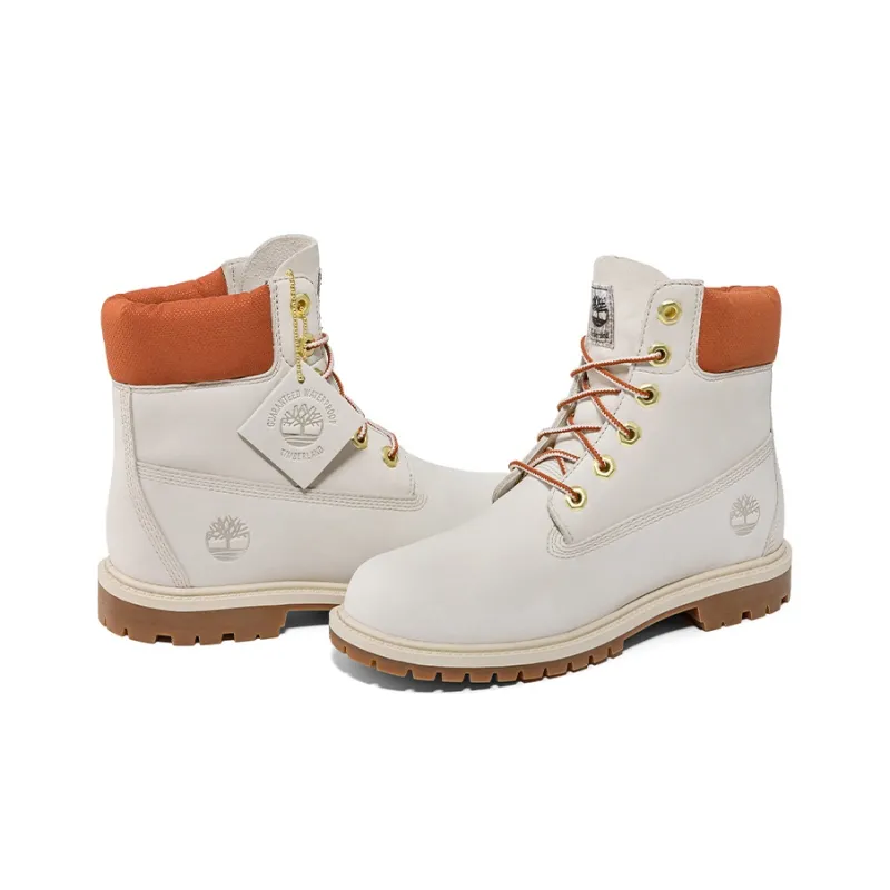 Timberland Heritage 6 Inch Waterproof Boots 'White Nubuck' Women's-3