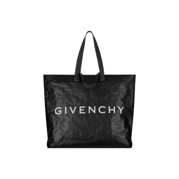 Givenchy G Shopper Tote Bag Logo Print Black/White