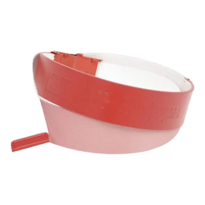 DIESEL Individual Minimalist Style Two Tone Automatic Buckle Belt Women's White/Red-1