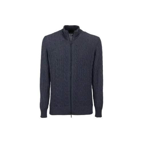 Loro Piana Cashmere Sweaters Men Navy Blue