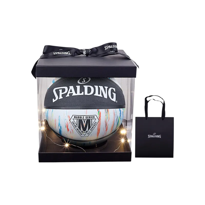 SPALDING Marble print Collection Rubber Basketball Black White Size 7 Training Unisex-0