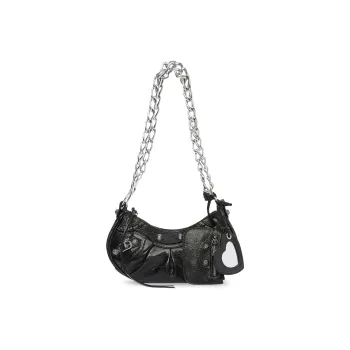 Balenciaga Le Cagole Shoulder Bag With Chain Xs Black